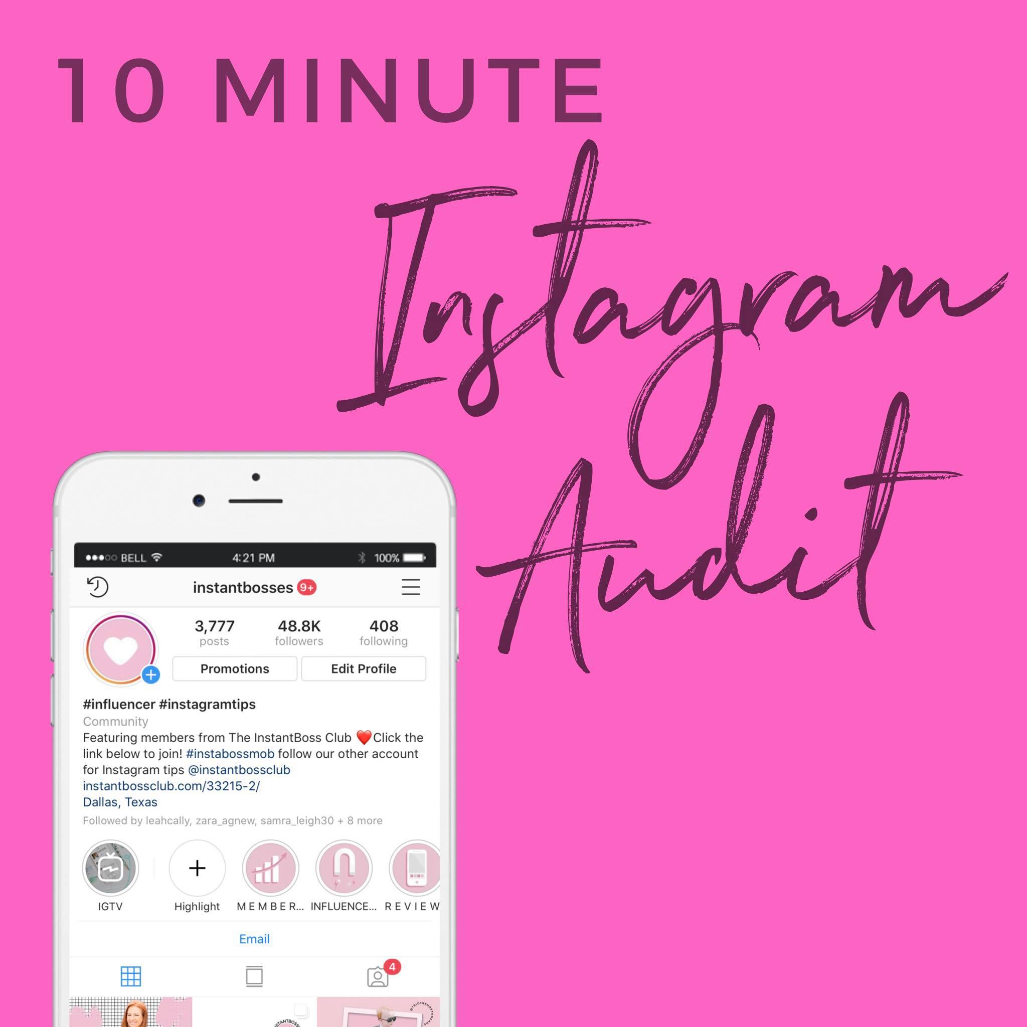 Instagram audit for boutique owners