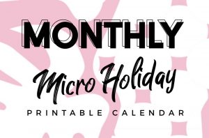 micro holiday printable calendar