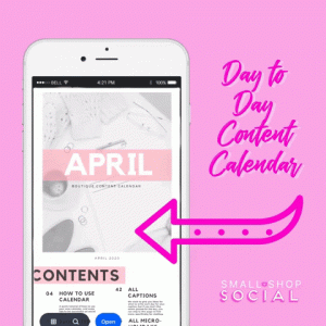 content calendar for boutique owners